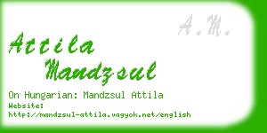 attila mandzsul business card